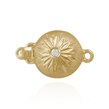 Load image into Gallery viewer, ITI NYC Bead Pearl Clasps with Diamonds in Center (11.5 mm)
