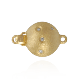 ITI NYC Bead Pearl Clasps with Diamonds (10 mm-12 mm)