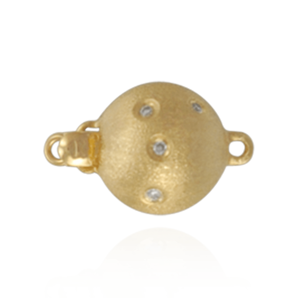ITI NYC Bead Pearl Clasps with Diamonds (10 mm-12 mm)