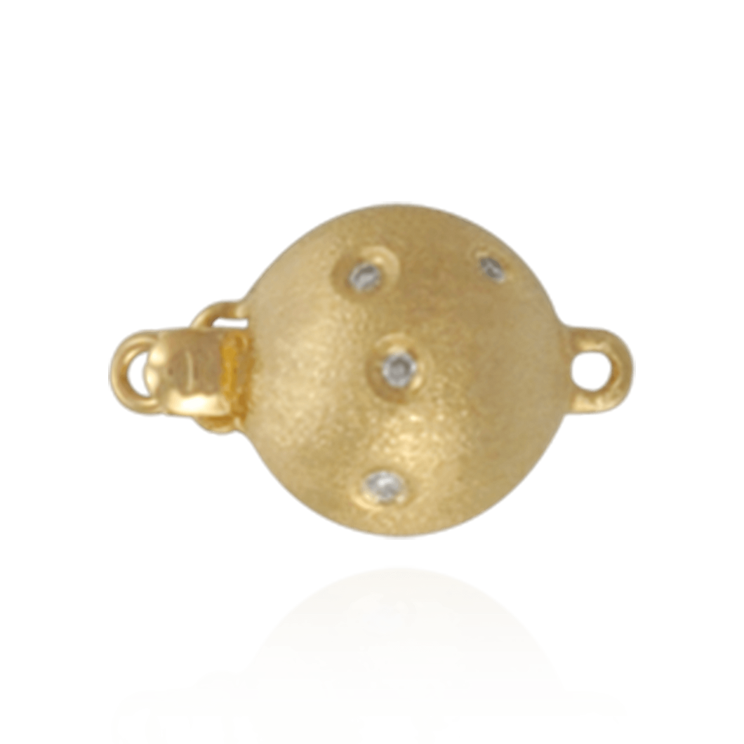 ITI NYC Bead Pearl Clasps with Diamonds (10 mm-12 mm)