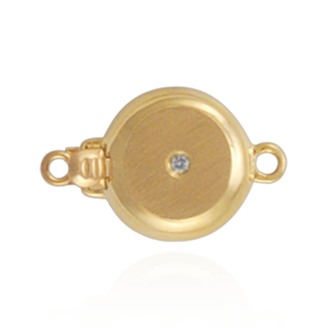 ITI NYC Bead Pearl Clasps with Diamonds in Center (10 mm-14 mm)