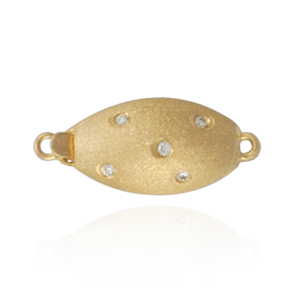 ITI NYC Oval Bead Clasps with Diamonds (19 mm)