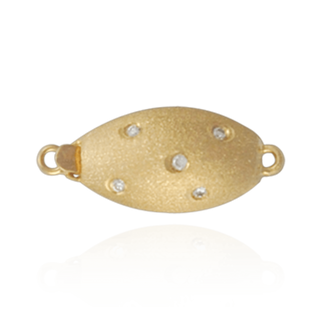 ITI NYC Oval Bead Clasps with Diamonds (19 mm)