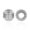 ITI NYC Straight Corrugated Round Beads in Sterling Silver (4 mm - 7 mm)