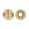 ITI NYC Straight Corrugated Round Beads in 14K Yellow Gold (4 mm - 7 mm)