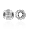 ITI NYC Straight Corrugated Round Beads in Sterling Silver (4 mm - 7 mm)