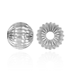 ITI NYC Straight Corrugated Round Beads in Sterling Silver (4 mm - 7 mm)