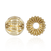 ITI NYC Straight Corrugated Round Beads in 14K Yellow Gold (4 mm - 7 mm)