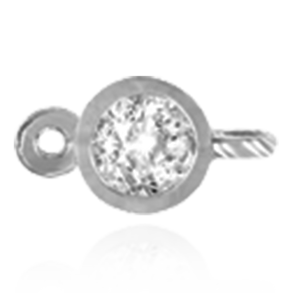 ITI NYC Round Bezel with Rings in Sterling Silver (2.50 mm - 4.00 mm)