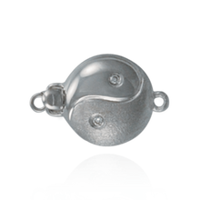 Load image into Gallery viewer, ITI NYC Bead Pearl Clasps with Diamond Yin-Yang (11.5 mm flat)
