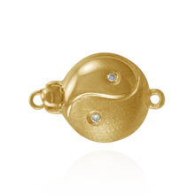 Load image into Gallery viewer, ITI NYC Bead Pearl Clasps with Diamond Yin-Yang (11.5 mm flat)
