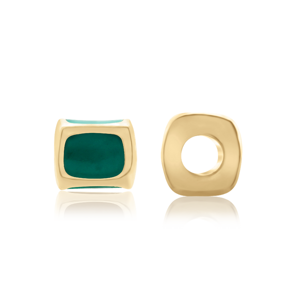 ITI NYC Enamel Beads in 14K Yellow Gold (4.7 x 5.7 mm)