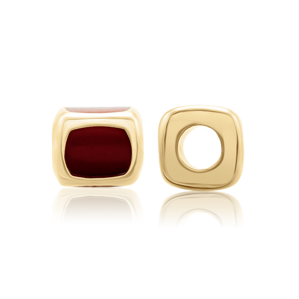 ITI NYC Enamel Beads in 14K Yellow Gold (4.7 x 5.7 mm)