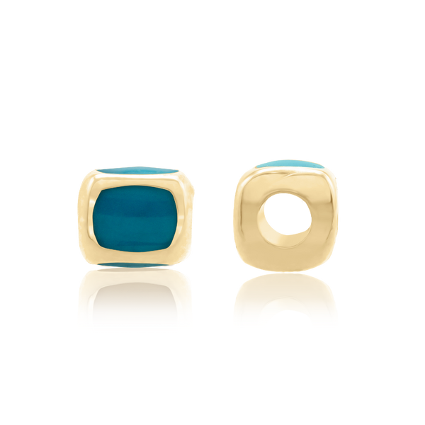 ITI NYC Enamel Beads in 14K Yellow Gold (4.7 x 5.7 mm)