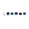 ITI NYC Enamel Beads in Sterling Silver in Sterling Silver (4.7 x 5.7 mm)