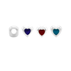 ITI NYC Single Heart Enamel Beads in Sterling Silver (9.3 x 9.3 mm)