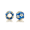 ITI NYC Flowers Enamel Beads in Sterling Silver (9.0 x 8.7 mm)