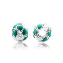 Load image into Gallery viewer, ITI NYC Hearts Enamel Beads in Sterling Silver (9.7 x 8.7 mm)
