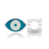 ITI NYC Evil Eye Enamel Beads in Sterling Silver (7.5 x 11.2 mm)