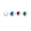 ITI NYC Single Swirl Enamel Beads in Sterling Silver (9.5 x 9.5 mm)