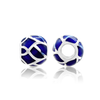ITI NYC Swirl Enamel Beads in Sterling Silver (9.2 x 8.4 mm)