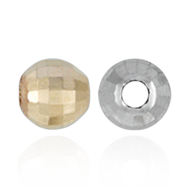 ITI NYC Mirror Round Beads in 14K Gold (3.0 mm - 4.0 mm)