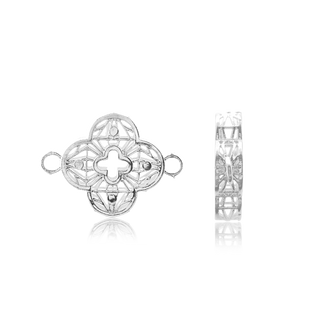 ITI NYC Spacers with Rings in Sterling Silver (15.7 x 11.4 mm)