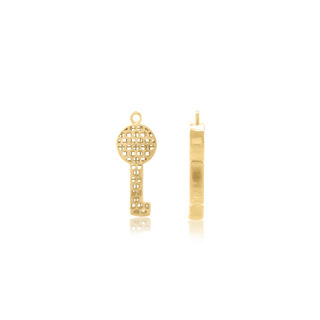 ITI NYC Key Spacers with Ring in Sterling Silver 18K Yellow Gold Finish (21.6 x 8.4 mm)