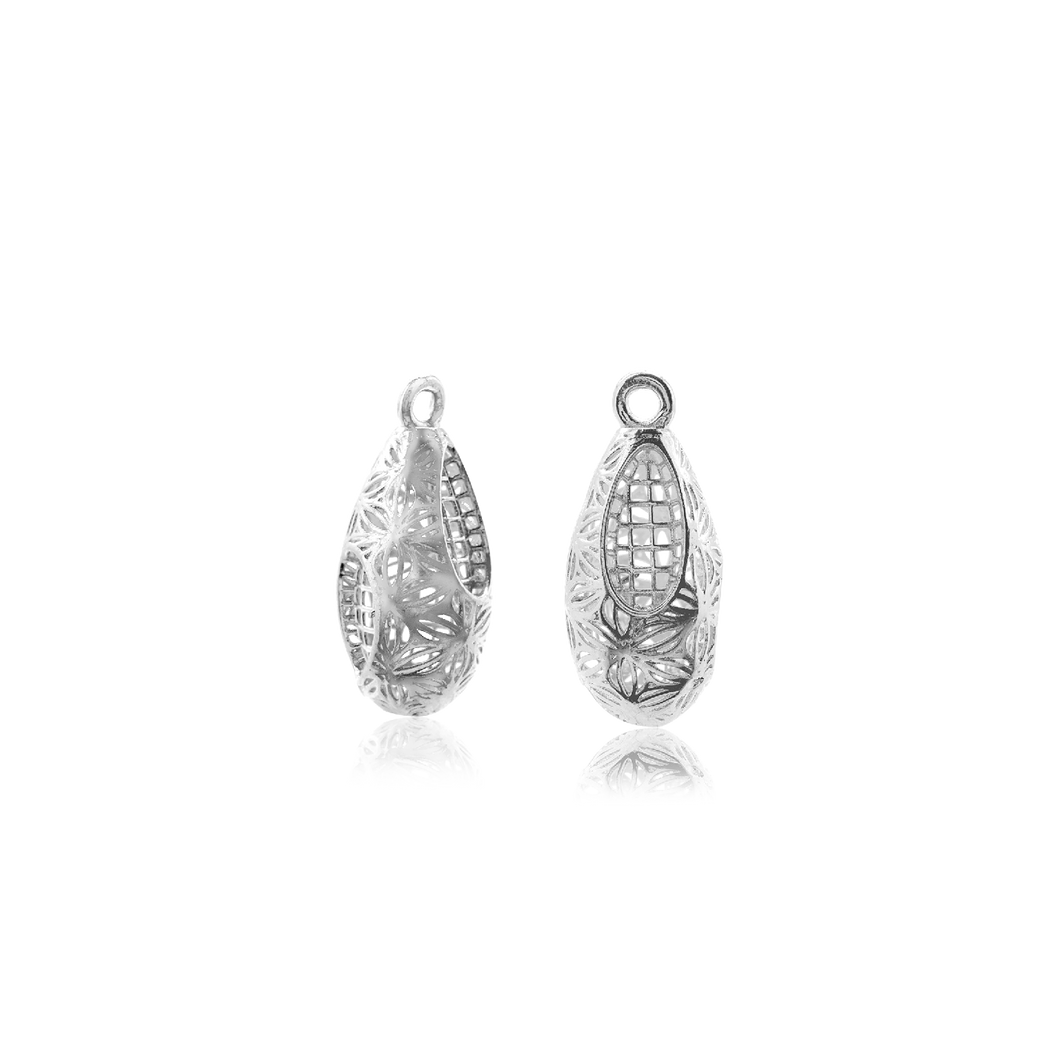 ITI NYC Drop Spacers with Ring in Sterling Silver (15.8 x 7.2 mm)