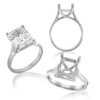 ITI NYC Emerald Shape 4 Prong Lucida Solitaire