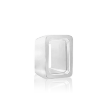 Load image into Gallery viewer, ITI NYC Emerald Shape High Bezel Setting in Sterling Silver (5.00 x 3.00 mm - 14.00 x 10.00 mm)
