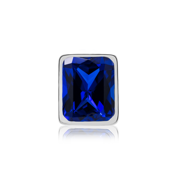 ITI NYC Emerald Shape High Bezel Setting in Sterling Silver (5.00 x 3.00 mm - 14.00 x 10.00 mm)