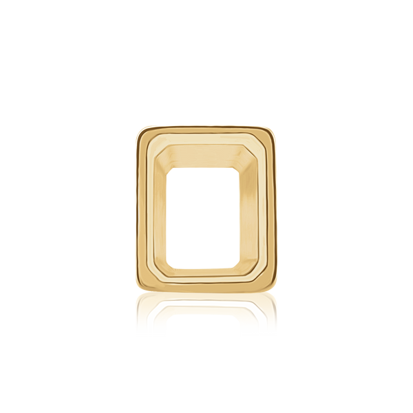 ITI NYC Emerald Shape High Bezel Setting in 14K Gold (5.00 x 3.00 mm - 14.00 x 10.00 mm)