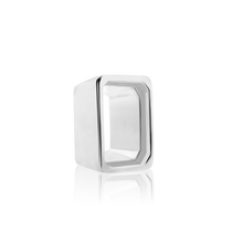 Load image into Gallery viewer, ITI NYC Emerald Shape High Bezel Setting in Sterling Silver (5.00 x 3.00 mm - 14.00 x 10.00 mm)
