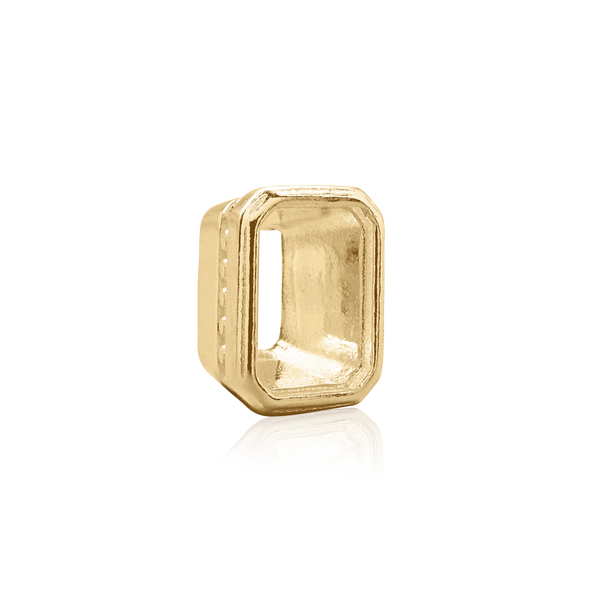 ITI NYC Emerald Bezel with Beaded Detail in 14K Gold (5.75 x 3.75 mm - 11.50 x 9.60 mm)