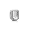 ITI NYC Emerald Bezel with Beaded Detail in Sterling Silver (5.75 x 3.75 mm - 11.50 x 9.60 mm)