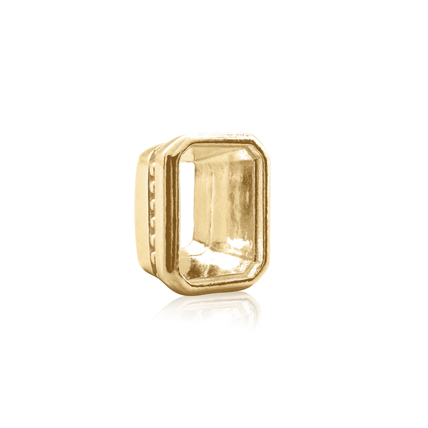 ITI NYC Emerald Bezel with Beaded Detail in 14K Gold (5.75 x 3.75 mm - 11.50 x 9.60 mm)
