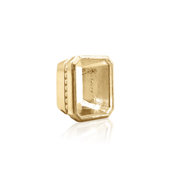 ITI NYC Emerald Bezel with Beaded Detail in 14K Gold (5.75 x 3.75 mm - 11.50 x 9.60 mm)