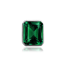 Load image into Gallery viewer, ITI NYC Emerald Bezel with Beaded Detail in Sterling Silver (5.75 x 3.75 mm - 11.50 x 9.60 mm)
