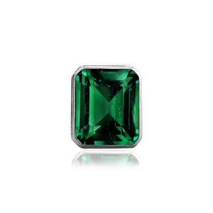 ITI NYC Emerald Bezel with Beaded Detail in Sterling Silver (5.75 x 3.75 mm - 11.50 x 9.60 mm)