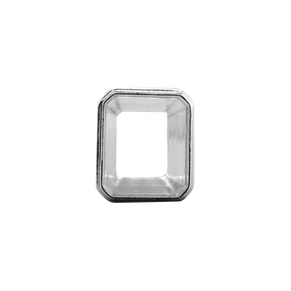 ITI NYC Emerald Bezel with Beaded Detail in Sterling Silver (5.75 x 3.75 mm - 11.50 x 9.60 mm)