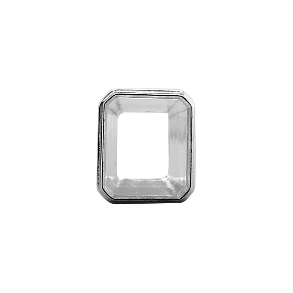 ITI NYC Emerald Bezel with Beaded Detail in Sterling Silver (5.75 x 3.75 mm - 11.50 x 9.60 mm)