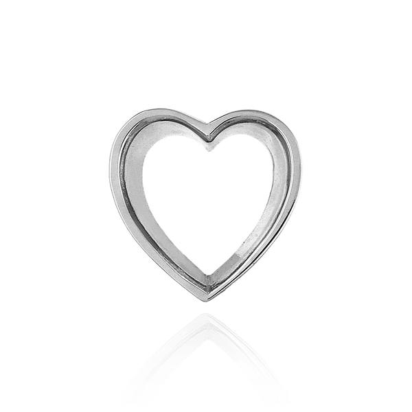ITI NYC Heart Shape Tapered Bezels in Sterling Silver (3.50 x 3.00 mm - 12.50 x 11.00 mm)