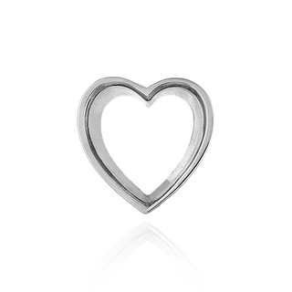 ITI NYC Heart Shape Tapered Bezels in Sterling Silver (3.50 x 3.00 mm - 8.75 x 8.75 mm)