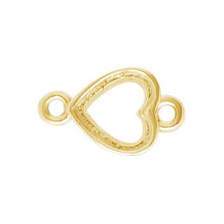 Heart Bezel with Rings in 14K Gold (3.00 mm - 5.00 x 4.50 mm)