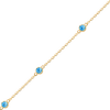 Bulk / Spooled Diamond by the Yard Cable Chain in 14K Yellow Gold (Diamond Bezel: Every 1.5")