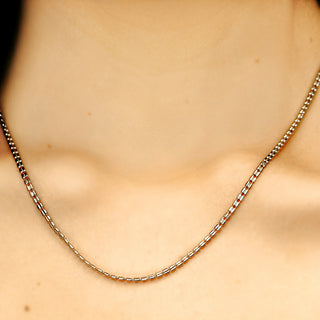 FDR Drive Double Cylinder Bead Chain Necklace in Sterling Silver