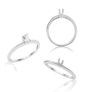 ITI NYC Oval 4 Prong High TIF Style Solitaire