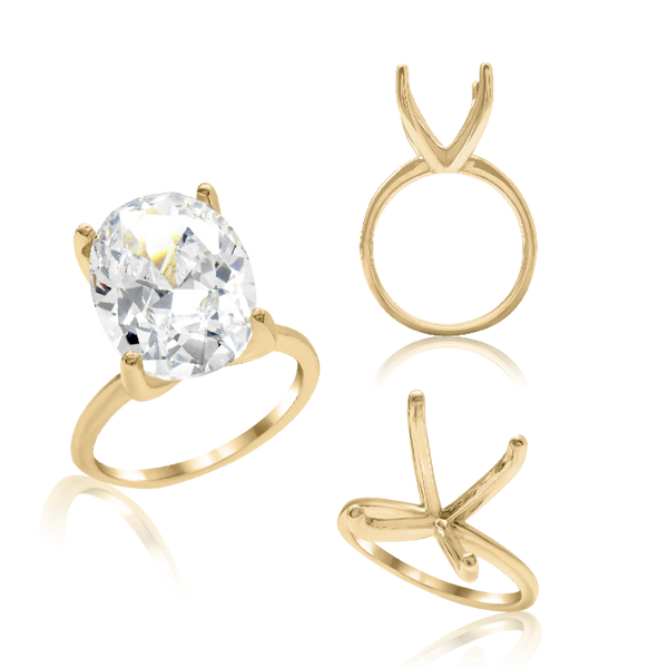 ITI NYC Oval 4 Prong High TIF Style Solitaire