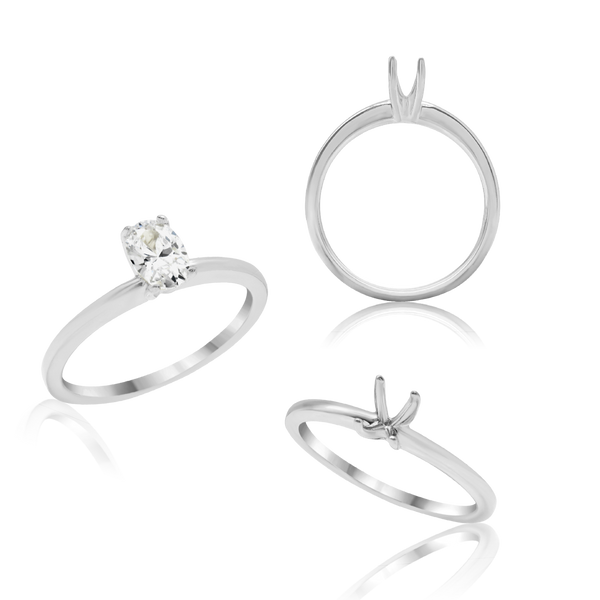 ITI NYC Oval 4 Prong High TIF Style Solitaire